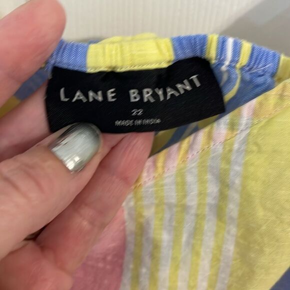 Lane Bryant Pastel Stripes Cotton Cami, 22 - Picture 4 of 7